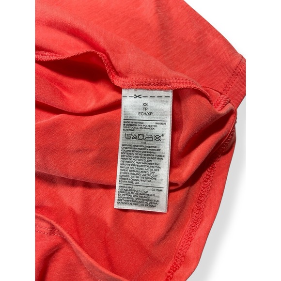 New NWT GAP Fit Breathe Long Sleeve Shirt Women's XS Open Back Coral Pink - Picture 6 of 6